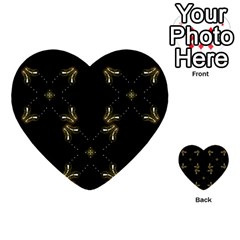 Festive Black Golden Lights  Multi-purpose Cards (heart)  by yoursparklingshop