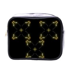 Festive Black Golden Lights  Mini Toiletries Bags by yoursparklingshop