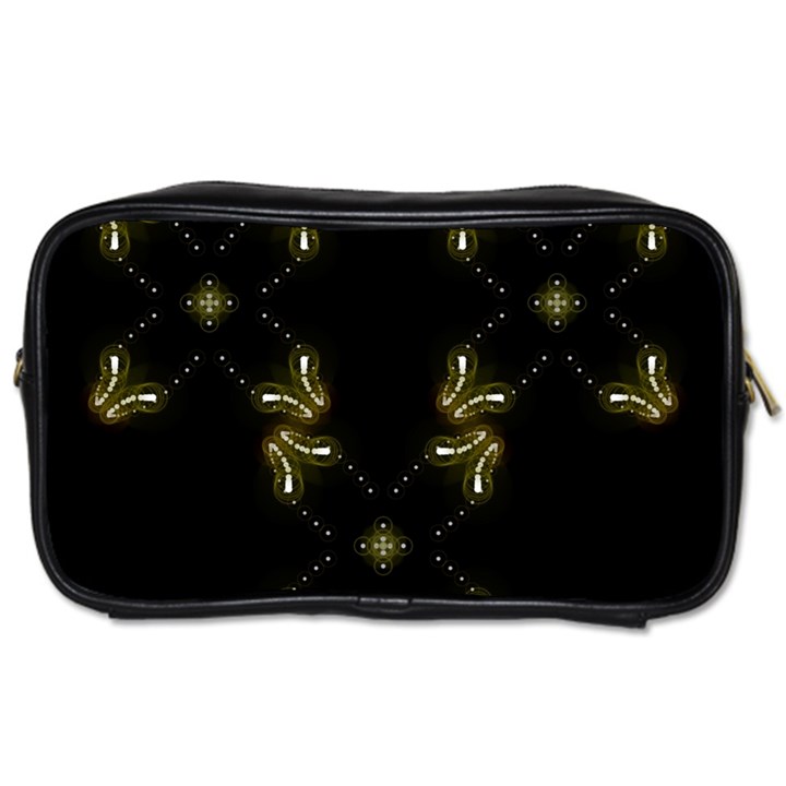 Festive Black Golden Lights  Toiletries Bags