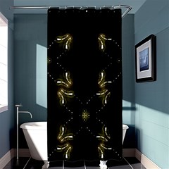 Festive Black Golden Lights  Shower Curtain 36  X 72  (stall)  by yoursparklingshop