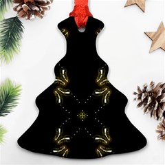 Festive Black Golden Lights  Christmas Tree Ornament (2 Sides) by yoursparklingshop