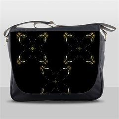 Festive Black Golden Lights  Messenger Bags by yoursparklingshop