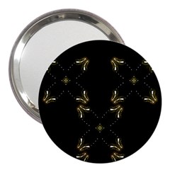 Festive Black Golden Lights  3  Handbag Mirrors by yoursparklingshop