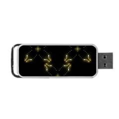 Festive Black Golden Lights  Portable Usb Flash (two Sides) by yoursparklingshop