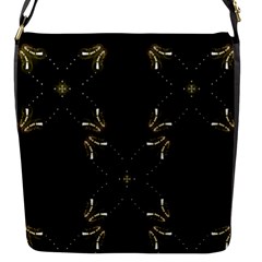 Festive Black Golden Lights  Flap Messenger Bag (s) by yoursparklingshop