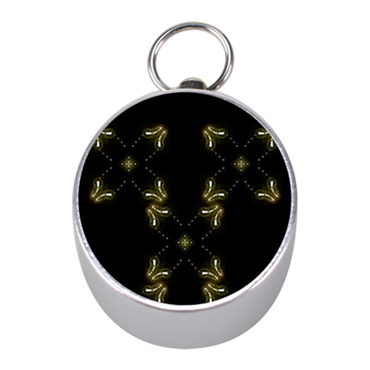 Festive Black Golden Lights  Mini Silver Compasses