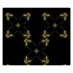 Festive Black Golden Lights  Double Sided Flano Blanket (small)  by yoursparklingshop