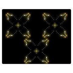 Festive Black Golden Lights  Double Sided Flano Blanket (medium)  by yoursparklingshop