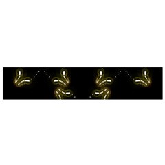 Festive Black Golden Lights  Flano Scarf (small) by yoursparklingshop