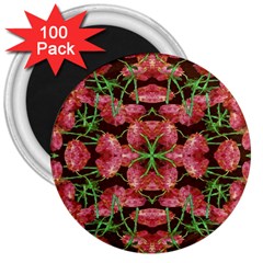 Floral Collage Pattern 3  Magnets (100 Pack) by dflcprints