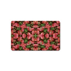 Floral Collage Pattern Magnet (name Card) by dflcprints