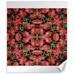 Floral Collage Pattern Canvas 8  X 10  by dflcprints