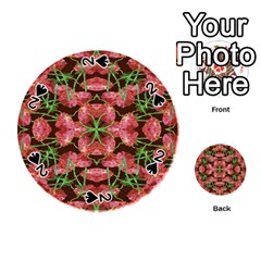 Floral Collage Pattern Playing Cards 54 (round)  by dflcprints