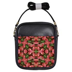 Floral Collage Pattern Girls Sling Bags by dflcprints