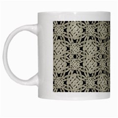 Interlace Arabesque Pattern White Mugs