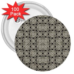 Interlace Arabesque Pattern 3  Buttons (100 pack) 