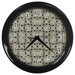 Interlace Arabesque Pattern Wall Clocks (Black)