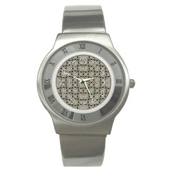 Interlace Arabesque Pattern Stainless Steel Watch