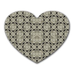 Interlace Arabesque Pattern Heart Mousepads