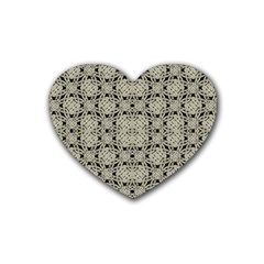 Interlace Arabesque Pattern Rubber Coaster (Heart) 