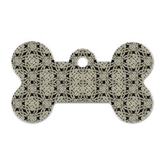 Interlace Arabesque Pattern Dog Tag Bone (One Side)