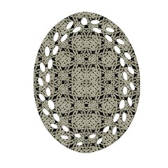 Interlace Arabesque Pattern Oval Filigree Ornament (2-Side) 