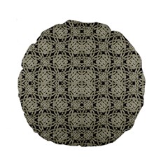 Interlace Arabesque Pattern Standard 15  Premium Round Cushions