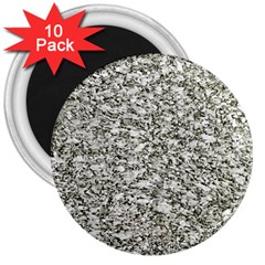 Black And White Abstract Texture 3  Magnets (10 Pack)  by dflcprints