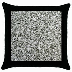 Black And White Abstract Texture Throw Pillow Case (black) by dflcprints