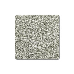 Black And White Abstract Texture Square Magnet by dflcprints