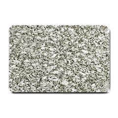 Black And White Abstract Texture Small Doormat  by dflcprints