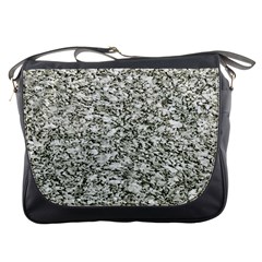 Black And White Abstract Texture Messenger Bags by dflcprints