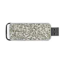 Black And White Abstract Texture Portable Usb Flash (one Side) by dflcprints