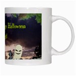 Happy Halloween Night Witch Flying White Mugs Right