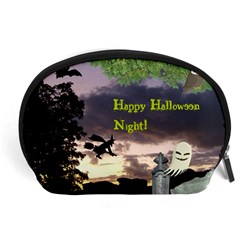 Happy Halloween Night Witch Flying Accessory Pouches (large)  by canvasngiftshop