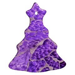 Festive Chic Purple Stone Glitter  Christmas Tree Ornament (2 Sides)