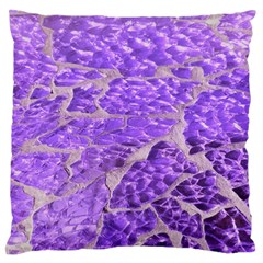 Festive Chic Purple Stone Glitter  Large Flano Cushion Case (One Side)