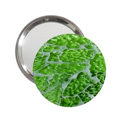 Festive Chic Green Glitter Shiny Glamour Sparkles 2 25  Handbag Mirrors by yoursparklingshop