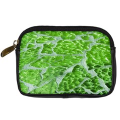 Festive Chic Green Glitter Shiny Glamour Sparkles Digital Camera Cases by yoursparklingshop