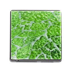 Festive Chic Green Glitter Shiny Glamour Sparkles Memory Card Reader (square) by yoursparklingshop