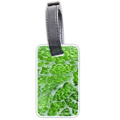 Festive Chic Green Glitter Shiny Glamour Sparkles Luggage Tags (one Side)  by yoursparklingshop