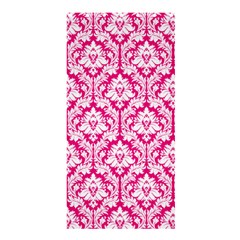 Hot Pink Damask Pattern Shower Curtain 36  X 72  (stall)  by Zandiepants