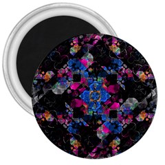 Stylized Geometric Floral Ornate 3  Magnets by dflcprints