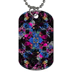 Stylized Geometric Floral Ornate Dog Tag (one Side) by dflcprints