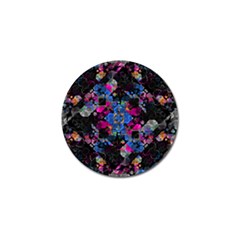 Stylized Geometric Floral Ornate Golf Ball Marker