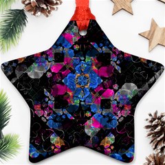 Stylized Geometric Floral Ornate Star Ornament (two Sides)  by dflcprints