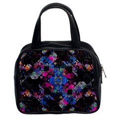 Stylized Geometric Floral Ornate Classic Handbags (2 Sides) by dflcprints