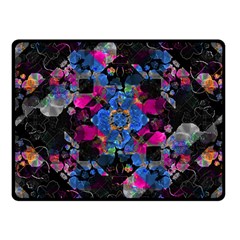 Stylized Geometric Floral Ornate Fleece Blanket (small) by dflcprints