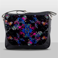 Stylized Geometric Floral Ornate Messenger Bags by dflcprints