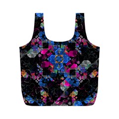 Stylized Geometric Floral Ornate Full Print Recycle Bags (m)  by dflcprints